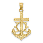 FJC Finejewelers 10k Yellow Gold Mariner Crucifix Charm