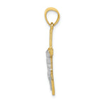 FJC Finejewelers 10k Yellow Gold with Rhodium Crucifix Charm