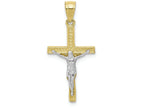 FJC Finejewelers 10k Yellow Gold with Rhodium Crucifix Charm