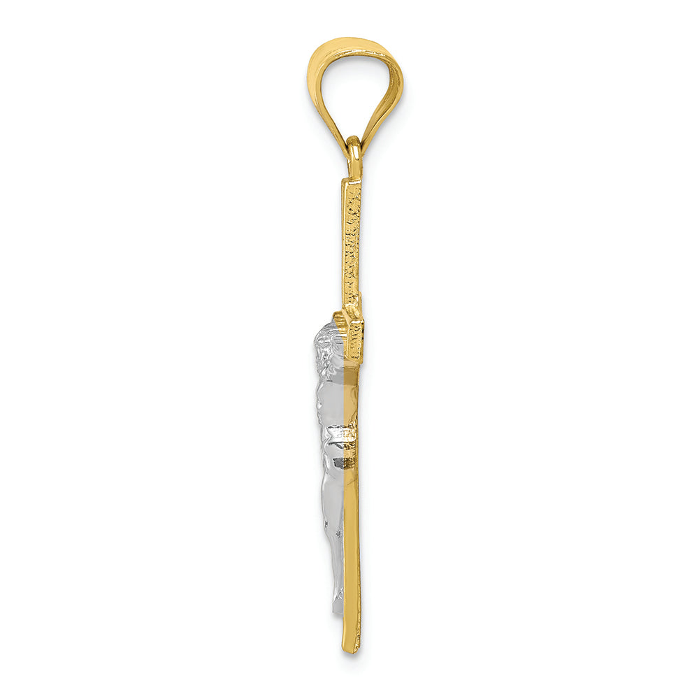 FJC Finejewelers 10k Yellow Gold with Rhodium Crucifix Charm
