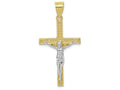 FJC Finejewelers 10k Yellow Gold with Rhodium Crucifix Charm