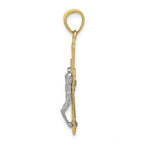 FJC Finejewelers 10k Yellow Gold with Rhodium Filigree Crucifix Charm