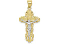 FJC Finejewelers 10k Yellow Gold with Rhodium Crucifix Charm