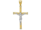FJC Finejewelers 10k Yellow Gold with Rhodium CZ Crucifix Charm