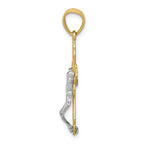 FJC Finejewelers 10k Yellow Gold with Rhodium Filigree Crucifix Charm