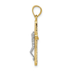 FJC Finejewelers 10k Yellow Gold with Rhodium Crucifix Charm