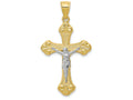 FJC Finejewelers 10k Yellow Gold with Rhodium Crucifix Charm