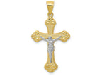 FJC Finejewelers 10k Yellow Gold with Rhodium Crucifix Charm