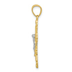 FJC Finejewelers 10k Yellow Gold with Rhodium Crucifix Charm