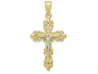 FJC Finejewelers 10k Yellow Gold with Rhodium Crucifix Charm