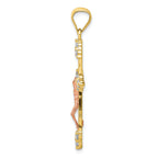FJC Finejewelers 10k Two-tone Gold CZ Crucifix Charm