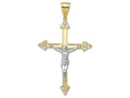 FJC Finejewelers 10k Yellow Gold with Rhodium CZ Crucifix Charm