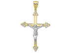 FJC Finejewelers 10k Yellow Gold with Rhodium CZ Crucifix Charm