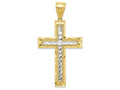 FJC Finejewelers 10k Yellow Gold with Rhodium Bright Cut Cross Charm