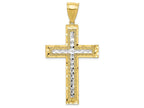 FJC Finejewelers 10k Yellow Gold with Rhodium Bright Cut Cross Charm