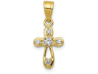 FJC Finejewelers 10k Yellow Gold Small CZ Cross Charm
