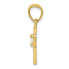 FJC Finejewelers 10k Yellow Gold Small CZ Cross Charm