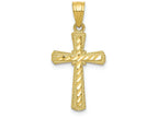 FJC Finejewelers 10k Yellow Gold Bright Cut Cross Charm