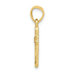 FJC Finejewelers 10k Yellow Gold with Rhodium Bright Cut Cross Charm