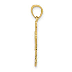 FJC Finejewelers 10k Yellow Gold Budded Cross Charm