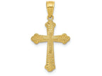 FJC Finejewelers 10k Yellow Gold Budded Cross Charm