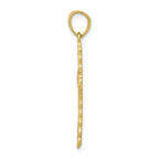 FJC Finejewelers 10k Yellow Gold with Rhodium Bright Cut Cross Charm
