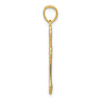 FJC Finejewelers 10k Yellow Gold with Rhodium Bright Cut Cross Charm