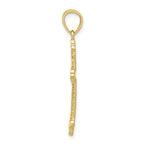 FJC Finejewelers 10k Yellow Gold Budded Cross Charm