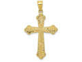 FJC Finejewelers 10k Yellow Gold Budded Cross Charm