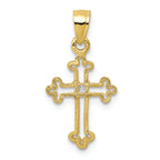 FJC Finejewelers 10k Yellow Gold Small CZ Cross Charm