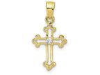 FJC Finejewelers 10k Yellow Gold Small CZ Cross Charm