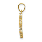 FJC Finejewelers 10k Yellow Gold CZ Passion Cross Charm
