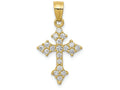 FJC Finejewelers 10k Yellow Gold CZ Passion Cross Charm