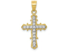 FJC Finejewelers 10k Yellow Gold CZ Cross Charm