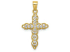 FJC Finejewelers 10k Yellow Gold CZ Filigree Cross Charm
