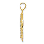 FJC Finejewelers 10k Yellow Gold CZ Cross Charm