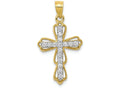 FJC Finejewelers 10k Yellow Gold CZ Filigree Cross Charm
