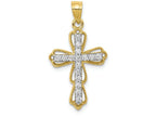 FJC Finejewelers 10k Yellow Gold CZ Filigree Cross Charm