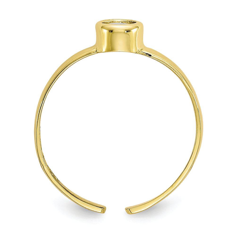 FJC Finejewelers 10k Yellow Gold CZ Toe Ring 4 mm Top Width