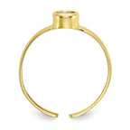 FJC Finejewelers 10k Yellow Gold CZ Toe Ring 4 mm Top Width