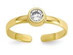 FJC Finejewelers 10k Yellow Gold CZ Toe Ring 4 mm Top Width