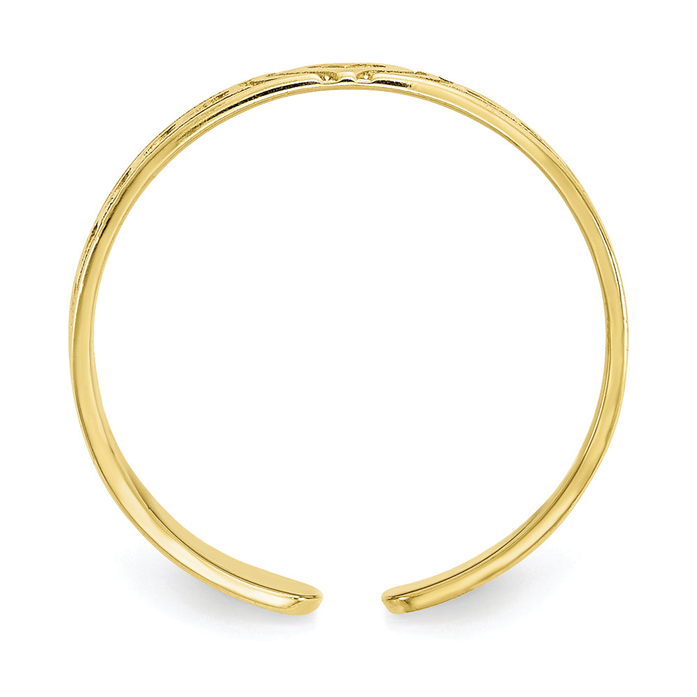 FJC Finejewelers 10k Yellow Gold Heart Toe Ring 3mm wide