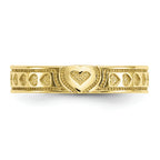 FJC Finejewelers 10k Yellow Gold Heart Toe Ring 3mm wide