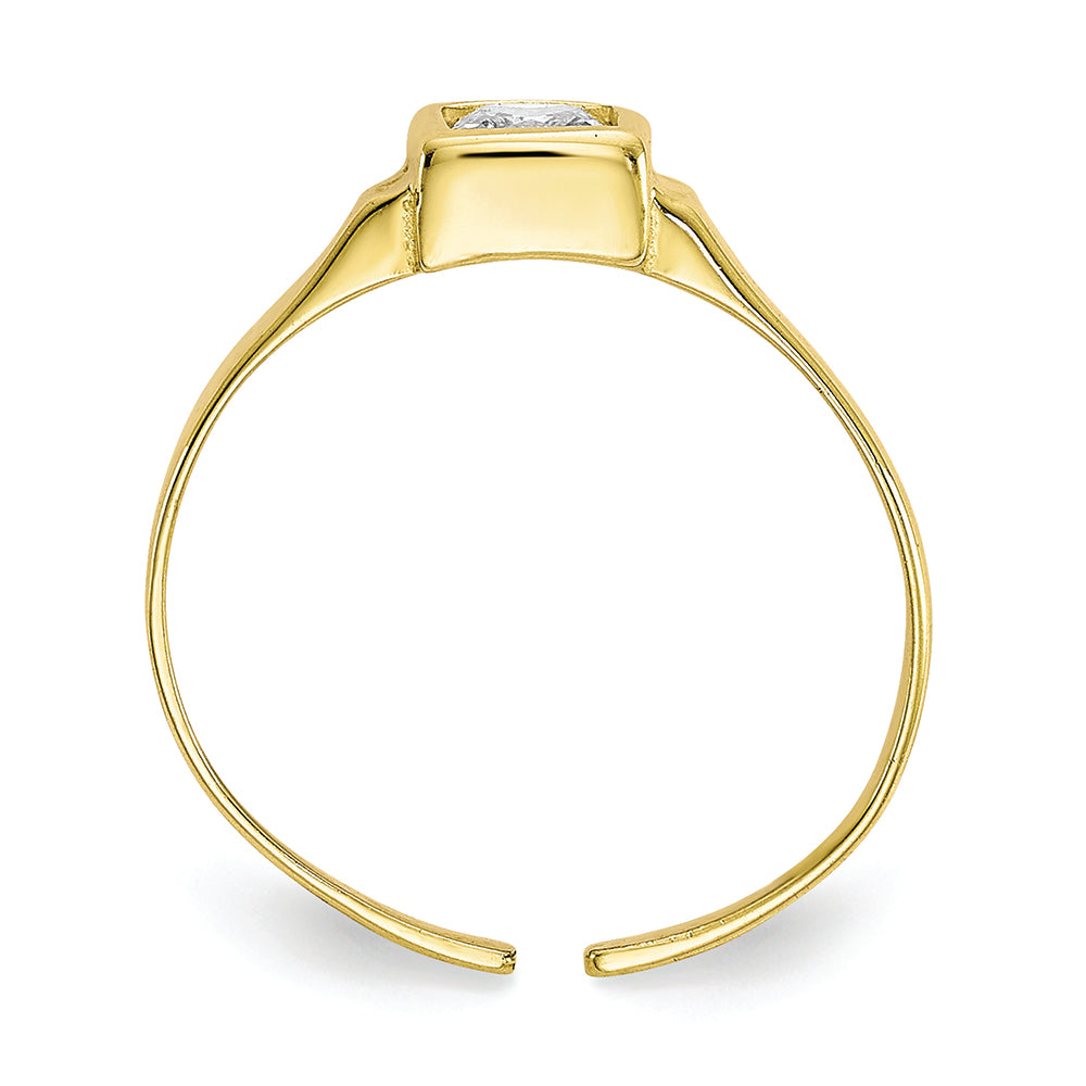FJC Finejewelers 10k Yellow Gold CZ Toe Ring 5mm Top Width