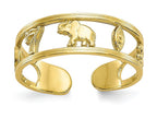 FJC Finejewelers 10k Yellow Gold Luck Toe Ring 5mm wide