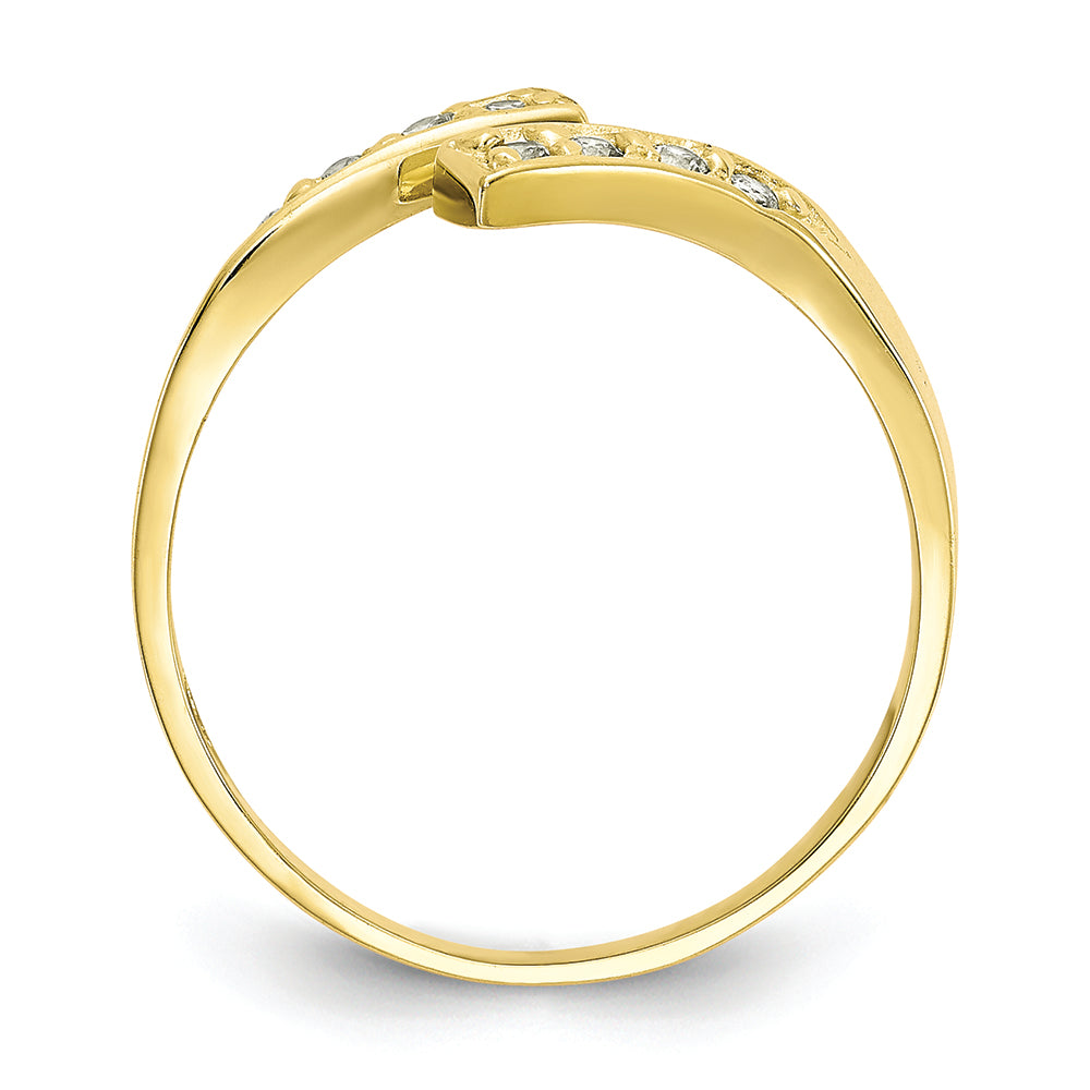 FJC Finejewelers 10k Yellow Gold CZ Toe Ring 2mm wide