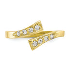 FJC Finejewelers 10k Yellow Gold CZ Toe Ring 2mm wide
