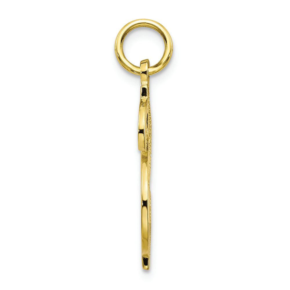 FJC Finejewelers 10k Yellow Gold Solid Polished Dollar Sign Charm