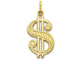 FJC Finejewelers 10k Yellow Gold Solid Polished Dollar Sign Charm
