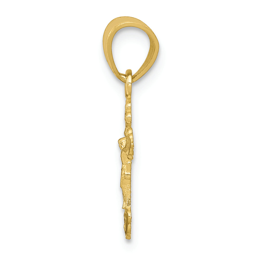 FJC Finejewelers 10k Yellow Gold Tiny Crucifix Charm